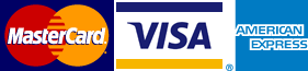 We accept MasterCard, Visa and American Express